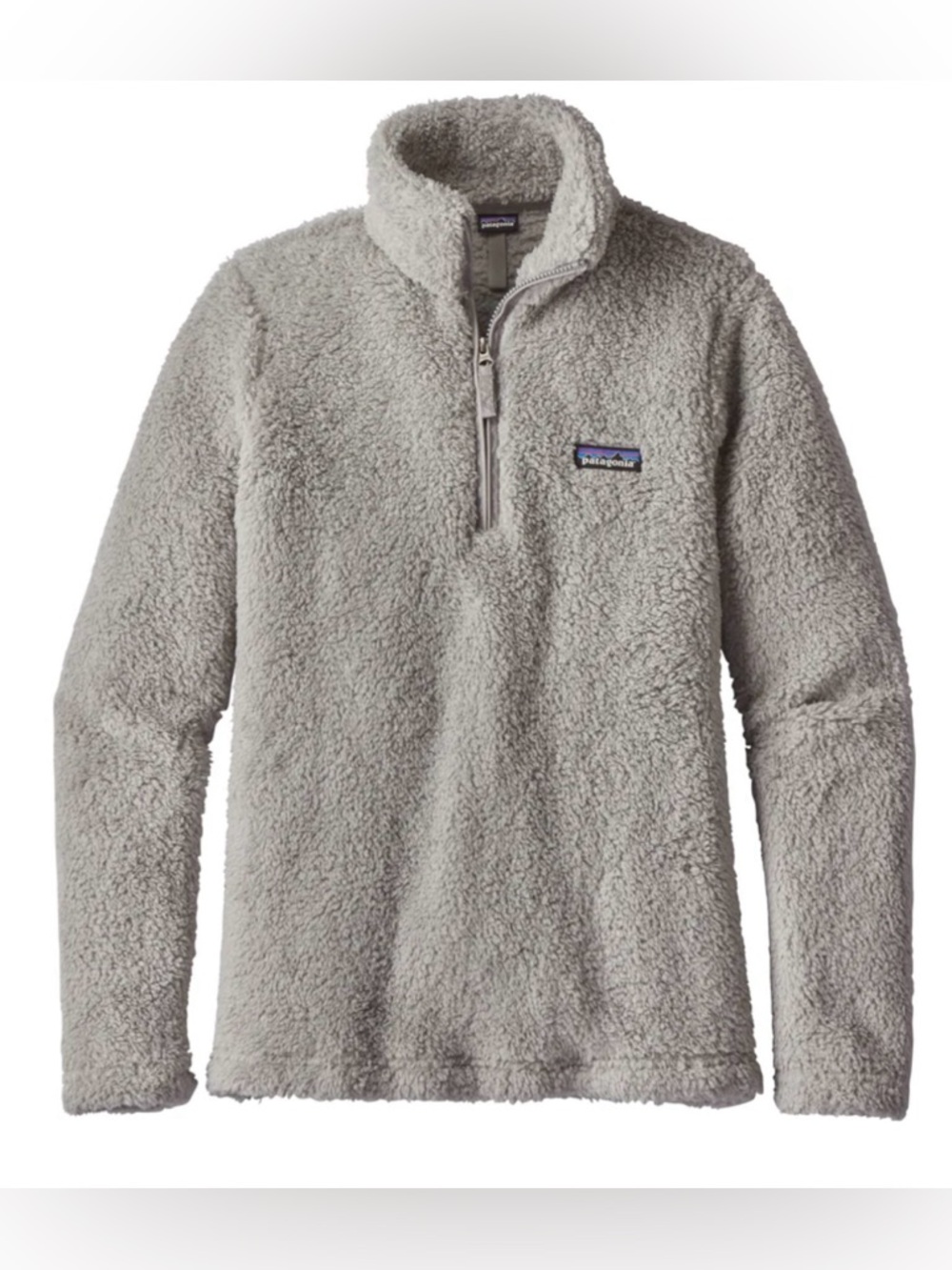 Patagonia Los Gatos 1/4 Zip Fleece Gray Pullover Womens Medium Cozy gorpcore